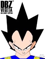 Vegeta, looking pretty cool in mspaint colors